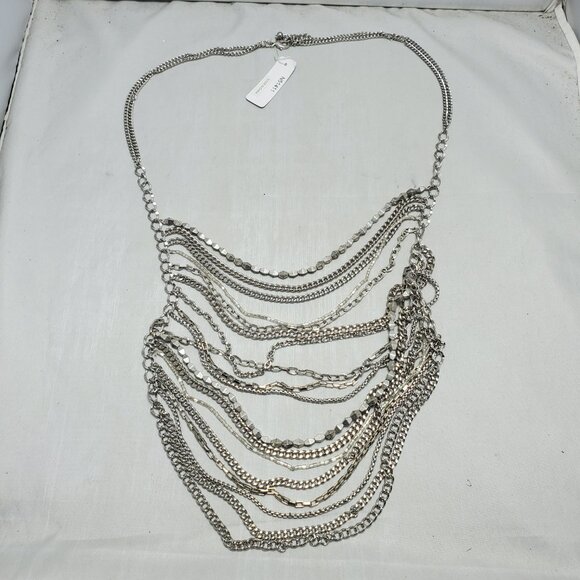 Bijou Drive  silver chain and beaded necklace 18 strands - Picture 7 of 8